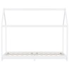 Cadre de lit d'enfant Blanc Bois de pin massif 90 x 200 cm 630932630932