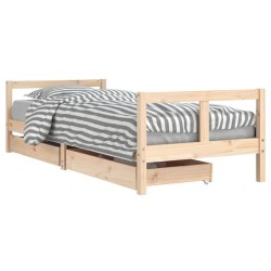 Cadre de lit pour enfants gris 80x200 cm bois de pin massif 630933630933