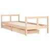 Cadre de lit pour enfants gris 80x200 cm bois de pin massif 630933630933