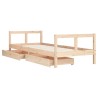 Cadre de lit pour enfants gris 80x200 cm bois de pin massif 630933630933