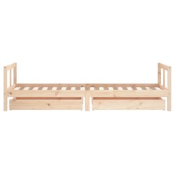 Cadre de lit pour enfants gris 80x200 cm bois de pin massif 630933630933