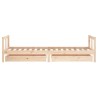 Cadre de lit pour enfants gris 80x200 cm bois de pin massif 630933630933