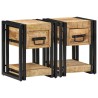 Cabinet de chevet 2 pcs 30 x 30 x 40 cm Bois de mangue massif 630935630935