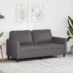 Canapé à 2 places Gris 140 cm Similicuir 630936630936