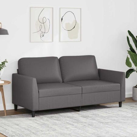Canapé à 2 places Gris 140 cm Similicuir 630936630936
