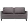 Canapé à 2 places Gris 140 cm Similicuir 630936630936