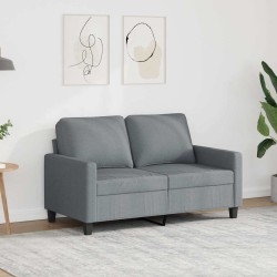Canapé à 2 places Gris clair 120 cm Tissu 630937630937