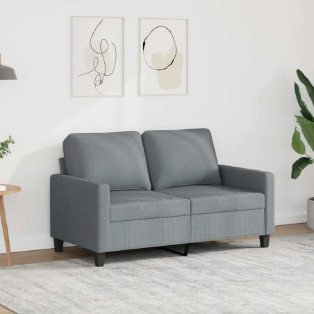 Canapé à 2 places Gris clair 120 cm Tissu 630937630937