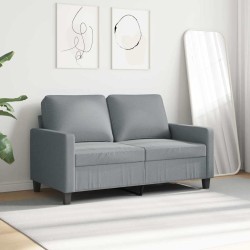Canapé à 2 places Gris clair 120 cm Tissu 630937630937