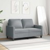 Canapé à 2 places Gris clair 120 cm Tissu 630937630937
