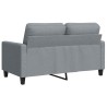 Canapé à 2 places Gris clair 120 cm Tissu 630937630937