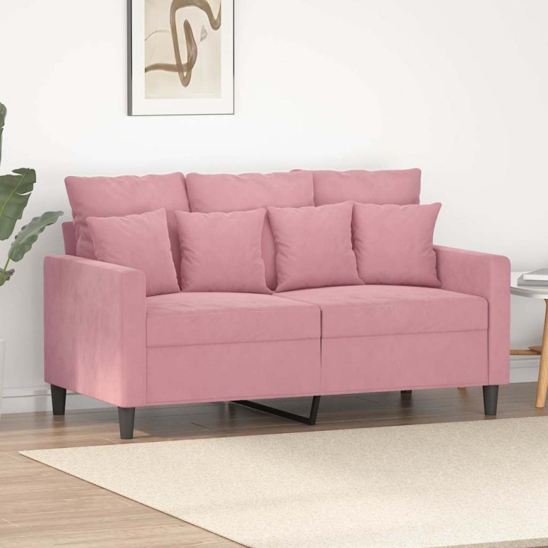 Canapé à 2 places Rose 120 cm Velours 630938630938