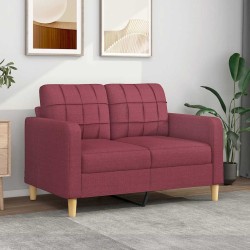 Canapé à 2 places Rouge bordeaux 120 cm Tissu 630939630939