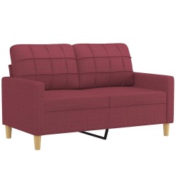Canapé à 2 places Rouge bordeaux 120 cm Tissu 630939630939