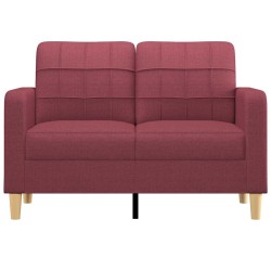 Canapé à 2 places Rouge bordeaux 120 cm Tissu 630939630939