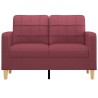 Canapé à 2 places Rouge bordeaux 120 cm Tissu 630939630939