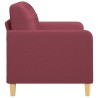 Canapé à 2 places Rouge bordeaux 120 cm Tissu 630939630939