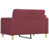 Canapé à 2 places Rouge bordeaux 120 cm Tissu 630939630939
