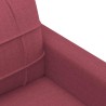 Canapé à 2 places Rouge bordeaux 120 cm Tissu 630939630939