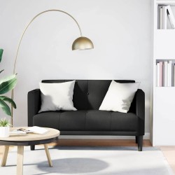 Canapé deux places noir 111 cm en tissu 630940630940