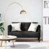 Canapé deux places noir 111 cm en tissu 630940630940