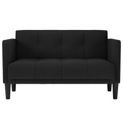 Canapé deux places noir 111 cm en tissu 630940630940
