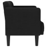Canapé deux places noir 111 cm en tissu 630940630940