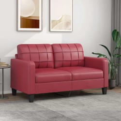 Canapé à 2 places Rouge bordeaux 140 cm Similicuir 630941630941
