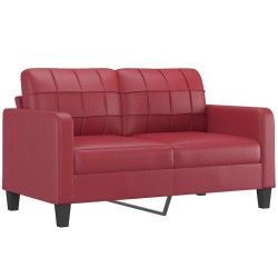 Canapé à 2 places Rouge bordeaux 140 cm Similicuir 630941630941