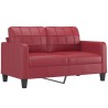 Canapé à 2 places Rouge bordeaux 140 cm Similicuir 630941630941