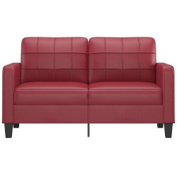 Canapé à 2 places Rouge bordeaux 140 cm Similicuir 630941630941
