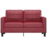 Canapé à 2 places Rouge bordeaux 140 cm Similicuir 630941630941