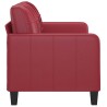 Canapé à 2 places Rouge bordeaux 140 cm Similicuir 630941630941
