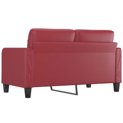 Canapé à 2 places Rouge bordeaux 140 cm Similicuir 630941630941