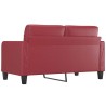 Canapé à 2 places Rouge bordeaux 140 cm Similicuir 630941630941