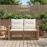 Canapé de jardin 2-Nombre de places Beige polyrotin 630943630943