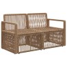 Canapé de jardin 2-Nombre de places Beige polyrotin 630943630943