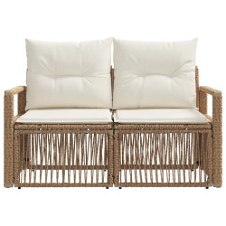 Canapé de jardin 2-Nombre de places Beige polyrotin 630943630943
