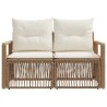 Canapé de jardin 2-Nombre de places Beige polyrotin 630943630943