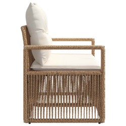 Canapé de jardin 2-Nombre de places Beige polyrotin 630943630943
