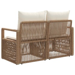 Canapé de jardin 2-Nombre de places Beige polyrotin 630943630943
