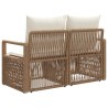 Canapé de jardin 2-Nombre de places Beige polyrotin 630943630943