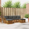 Ensembles de canapés avec coussin 6 pcs Naturel et Anthracite 630945630945