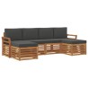 Ensembles de canapés avec coussin 6 pcs Naturel et Anthracite 630945630945