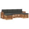 Ensembles de canapés avec coussin 6 pcs Naturel et Anthracite 630946630946