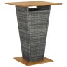 Ensemble de bar de jardin 5 pcs et coussins Résine tressée Gris 630961630961