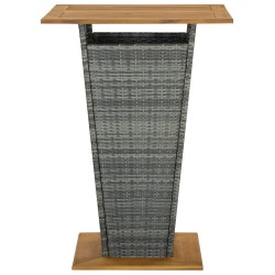 Ensemble de bar de jardin 5 pcs et coussins Résine tressée Gris 630961630961