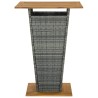 Ensemble de bar de jardin 5 pcs et coussins Résine tressée Gris 630961630961