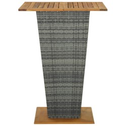 Ensemble de bar de jardin 5 pcs et coussins Résine tressée Gris 630961630961