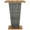 Ensemble de bar de jardin 5 pcs et coussins Résine tressée Gris 630961630961